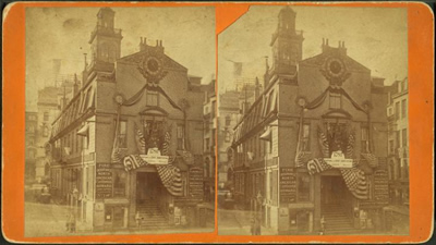 Old State House, Boston stereoscopic