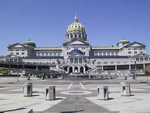 Pennsylvania capitol complex back