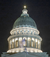 Capitol dome at night