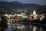 Montpelier, Vermont with Capitol over the Winooski River