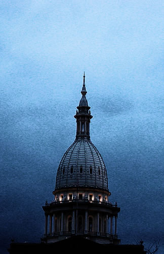 Lansing, Michigan capitol dome, special effects